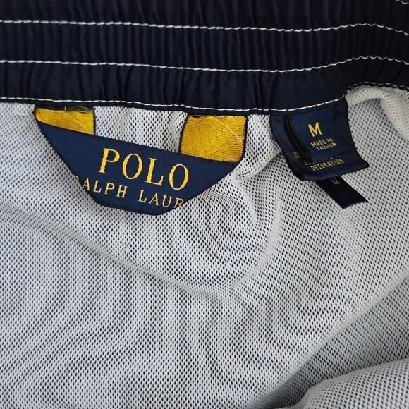 Polo Ralph Lauren Swimwear (Mens Medium) Blue Lined Swim Board Trunks Drawstring - Picture 3 of 7